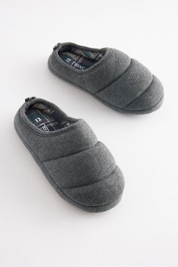 Charcoal Grey Sporty Mule Slippers