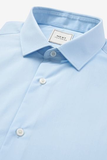 Blue slim fit dress shirt 2025