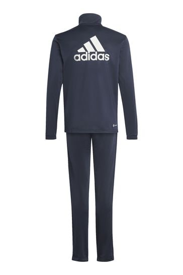 Adidas essentials cheap navy tracksuit