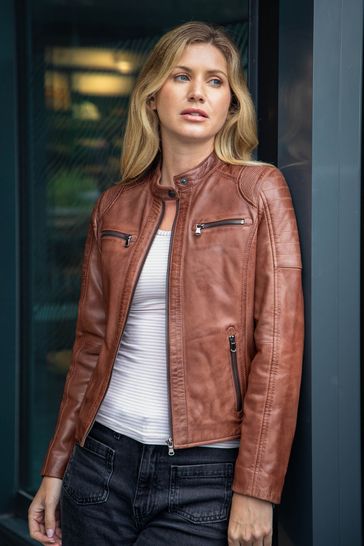 Lakeland Leather Buttermere Leather Racer Jacket
