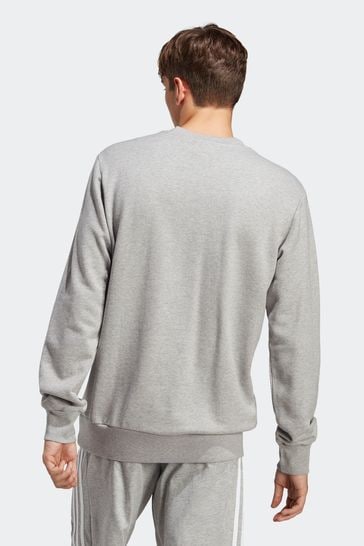 Adidas originals sweatshirt with deals embroidered small logo white
