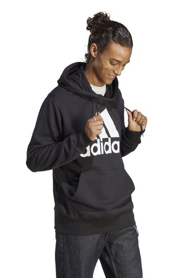 adidas Black Sportswear Essentials French Terry Big Logo Hoodie