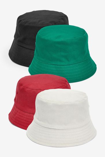 Black/Grey Reversible Bucket Hats 2 Pack