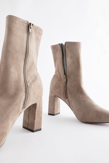 Buy Sand Natural Round Toe Ankle Sock Boots from Next Poland