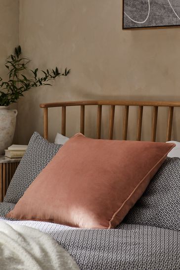 Peach velvet cushion discount