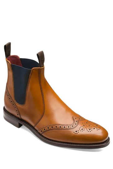 Loake Hoskins Calf Leather Brogue Dealer Boots