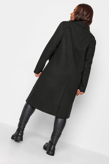 Black military coat top