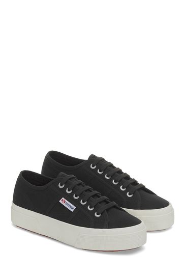 Superga clearance black trainers