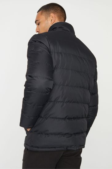 Buy Threadbare Black Showerproof Utility Puffer Jacket from Next