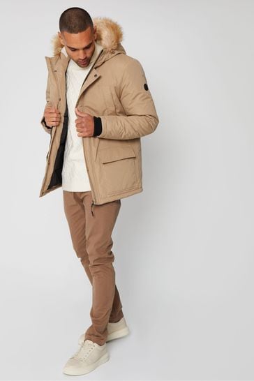 Threadbare hooded parka jacket sales