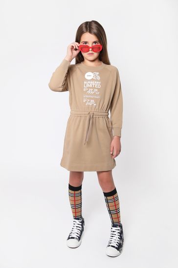 Girls Ffion Logo Print Sweater Dress