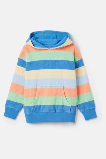 Joules Shoreside Multi Stripe Towelling Hoodie