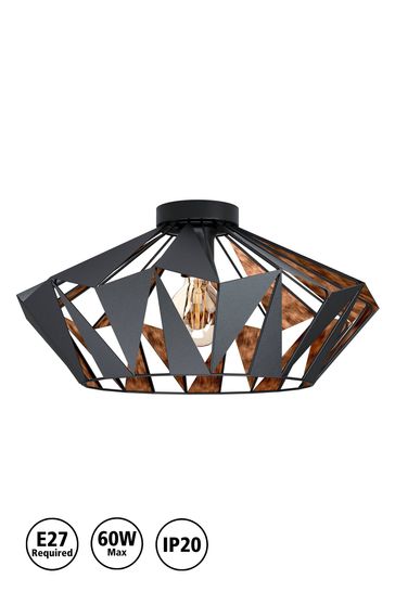 Eglo Black/Copper Carlton 6 1 Light Ceiling Light