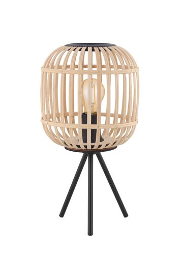 Eglo Black Rattan Bordesley 1 Light Table Lamp