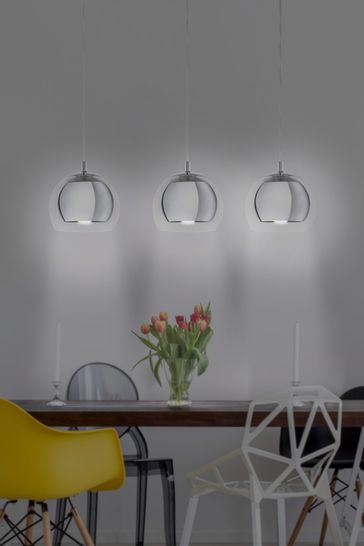 Eglo Silver Chrome Rocamar 3 Light Pendant