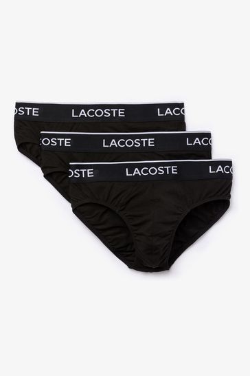 Lacoste Menswear Black Briefs 3 Pack