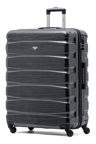 Flight Knight Large Hardcase Lightweight Check In Suitcase With 4 Wheels