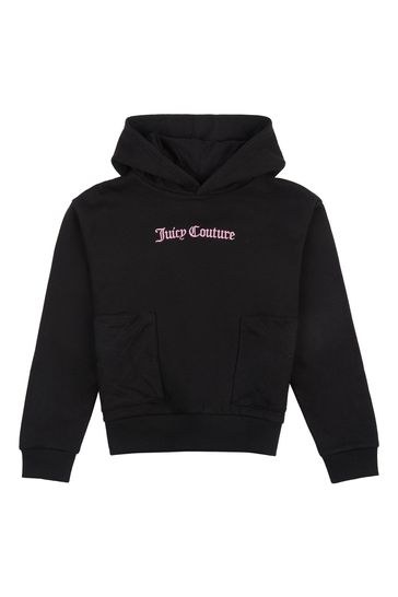 Juicy Couture Oversized Quilted Black Hoodie