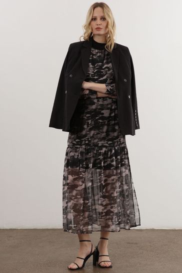 Sheer skirt with lining cheap
