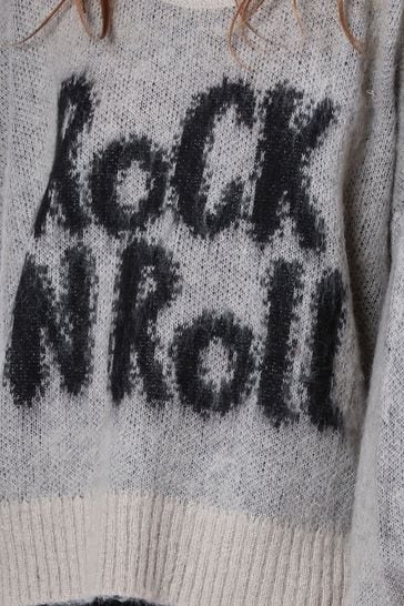 Buy Religion Nude Oversized Slogan Jumper In Soft Fluffy Knit from