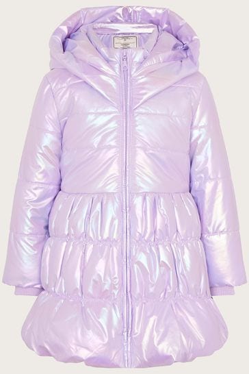 Monsoon Purple Metallic Padded Coat
