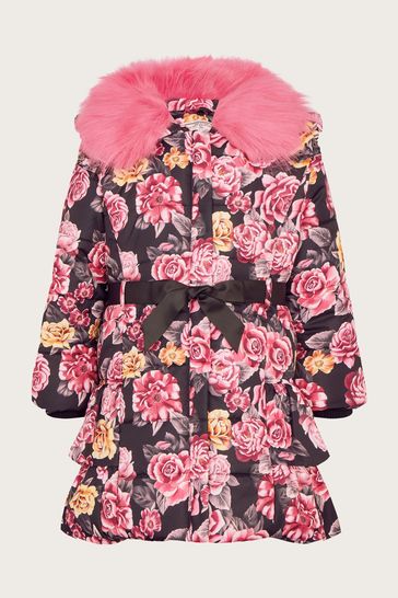 Pink shop floral coat