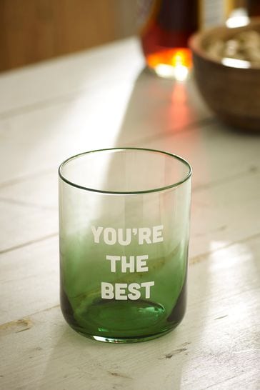 Green You're The Best Tumbler Glass