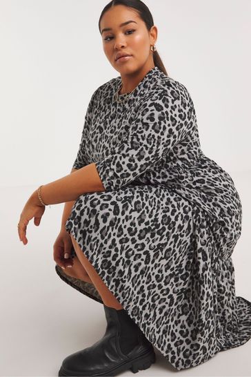 Simply be animal print dress on sale
