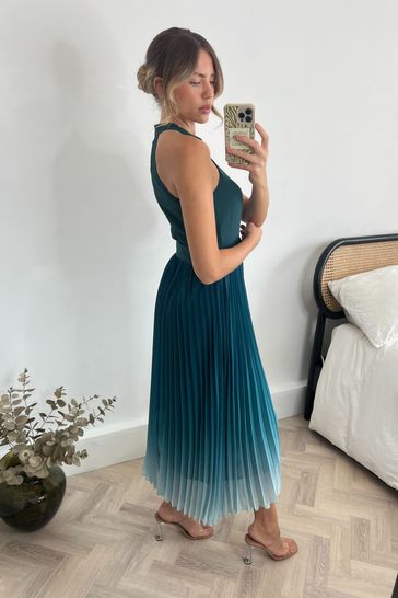 Lipsy ombre discount pleated maxi dress