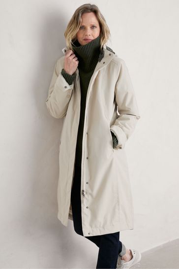 Cream waterproof coat store
