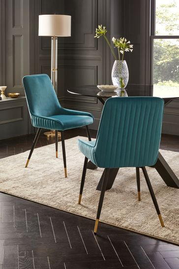 Teal velvet outlet side chair
