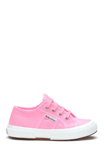 Superga Kids Pink Canvas Trainers