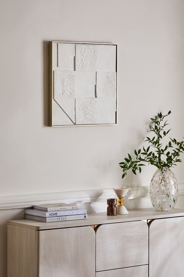 White framed best sale wall art