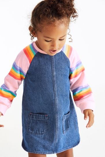 Rainbow denim dress store