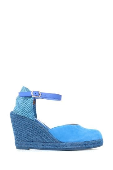 Jones Bootmaker Blue Arabella Wedge Sandals