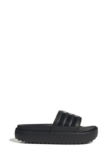 adidas Black Adilette Platform Sandals