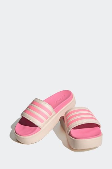 Buy adidas Pink Adilette Platform Sandals from Next Luxembourg