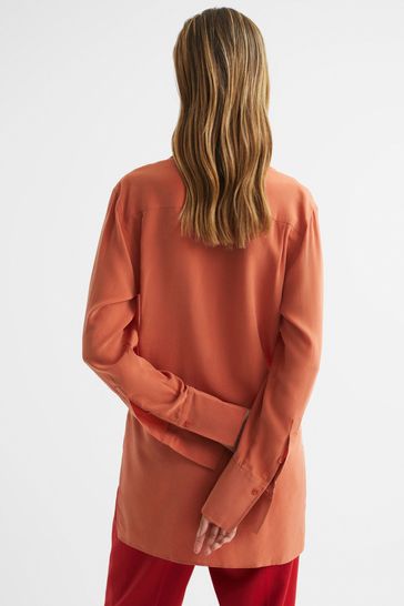 Orange long sleeve t shirt women's hotsell