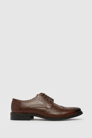 Buy Schuh Rowland Brown Leather Brogues from Next Ireland