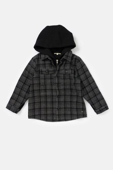 Hooded check shirt on sale