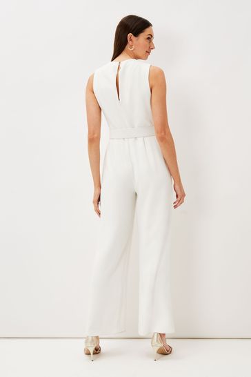 Phase Eight Cream Gracie Wide Leg Jumpsuit