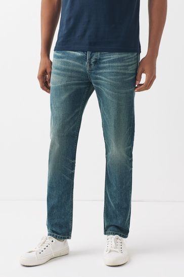 Vintage Dark Blue Essential Stretch Slim Fit Jeans