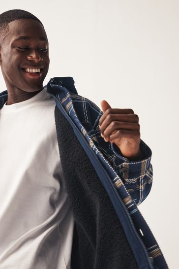 Borg lined hotsell check jacket