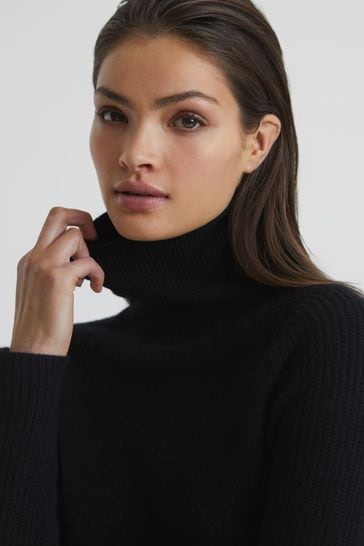 Black roll neck women store