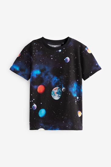 Black Planet All Over Print Short Sleeve T-Shirt (3-16yrs)