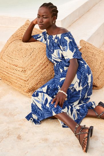 Off the shoulder midi summer dress top