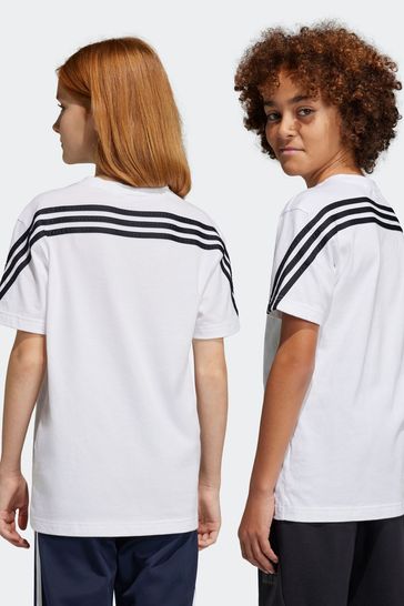 Adidas white 3 stripes cheap
