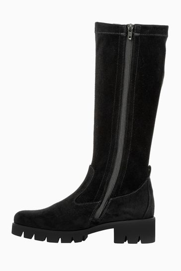 Buy Gabor Baku Black Microvelour Long Boots from the Laura Ashley