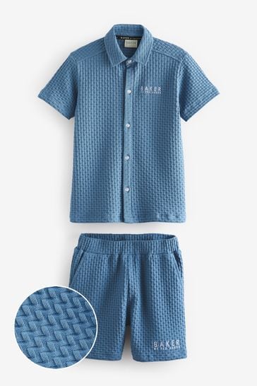 Baker by Ted Baker Textured Polo Shirt and Shorts Set