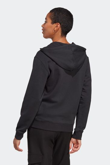 Buy adidas Black Linear Logo Full Zip Hoodie from Next Luxembourg
